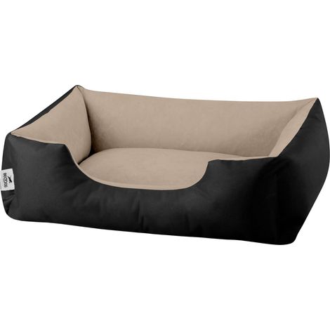 lit pour Chien LUPI, Noir/Beige, M env. 70x55 cm,Panier Corbeille, Coussin de Chien (1/5)
