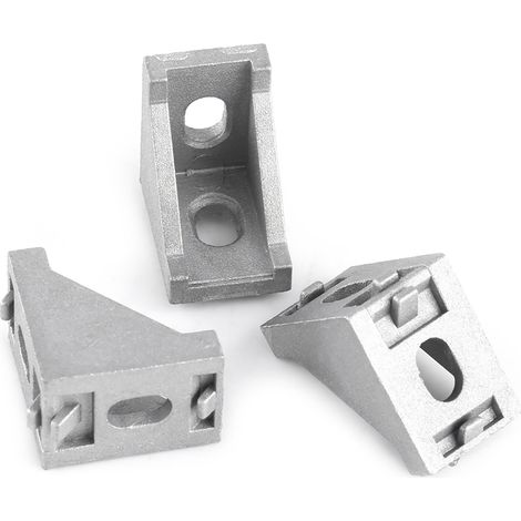10 L-förmige Eckverbinder aus Aluminiumlegierung, rechteckige Verbinder, 28 x 28 mm (1/5)