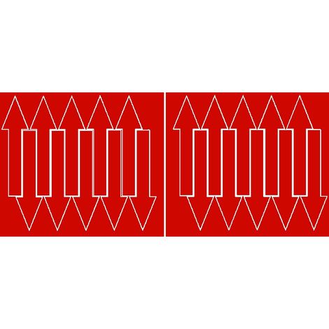 Adesivi a forma di freccia, 15x4 cm, 20 pezzi, rossi lucidi