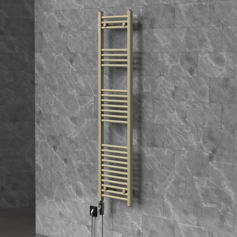 LuxeBath Termoarredo Scaldasalviette Sahara 400x1500 mm Elettrico Beige (1/5)