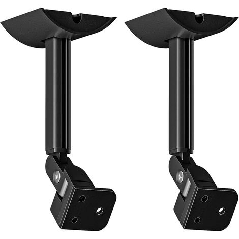 Set di 2 supporti da parete e da soffitto per altoparlanti Samsung Q950A/9500S/950T/990B/Q90R Echo Sound, supporto da parete regolabile e girevole per altoparlanti posteriori, nero (1/5)