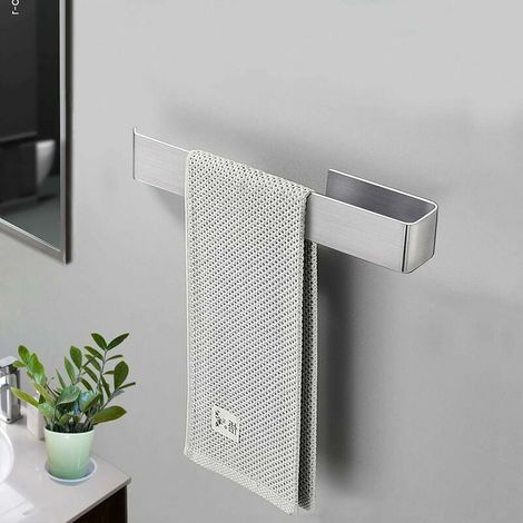 Portasciugamani da bagno senza forare in acciaio inox adesivo portasciugamani per bagno e cucina in acciaio 25 cm (1/5)