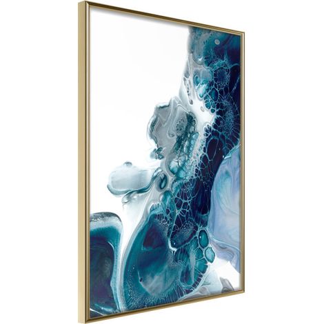 Affiche Murale Encadrée "Acrylic Pouring I" 40 x 60 cm Or (1/2)