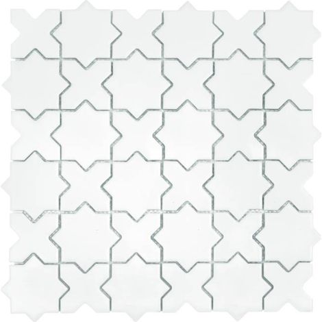 Mosaïque Star&Cross White matt (1/5)