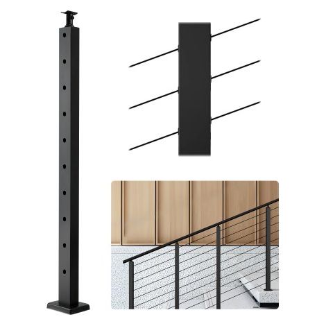 Poteau Garde Corps - 914x25 - 4x50 - 8 mm Poteau Rampe d'Escalier (1/5)