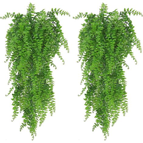 Plante Suspendue Artificielle - Lierre Eucalyptus 85 x 25 x 5 cm - Décoration Murale Intérieure Extérieure - 2 Pièces (1/5)