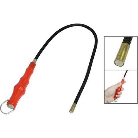 Outil de ramassage magnétique flexible à griffe pour écrous et boulons, tige extensible de 56 cm (1/4)
