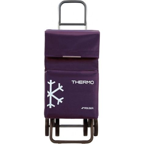 FPLUS carro comp.4r.termo morado rolser , Carro Rolser de aluminio de 4 ruedas, para evitar que el usuario cargue con el peso de su compra. En posición de dos ruedas para llevar de