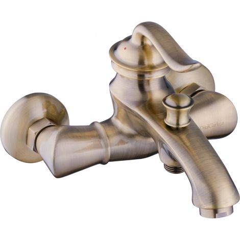 PaulGurkes Bronze Badewannenarmatur Messing Antik mit Umsteller Retro Nostalgie (1/3)