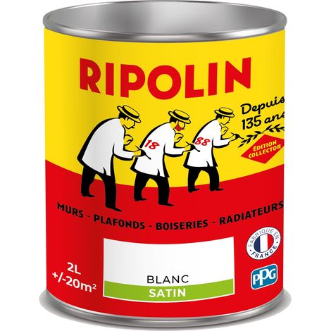 Peinture acrylique RIPOLIN Collector Blanc satin 2 L (1/5)