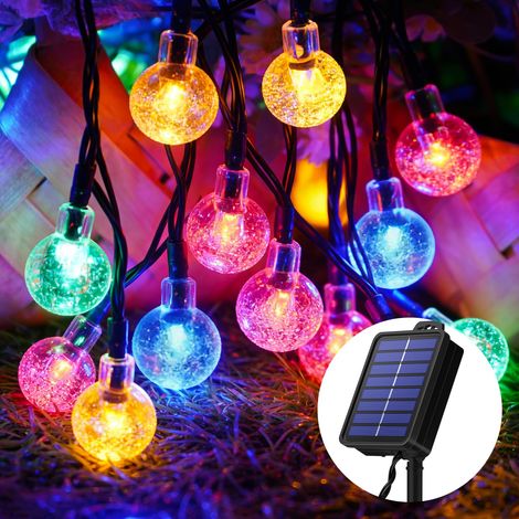 Guirlande Lumineuse Exterieure,8 Modes Guirlande Solaire Exterieur,100 LED IP65 Étanche Guirlande Guinguette Exterieur, Guirlande Exterieur Décoration pour Jardin Terrasse (1/5)