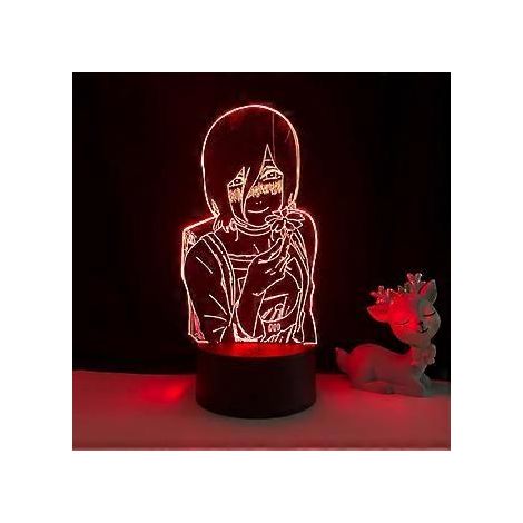 3D-LED-Lampe Anime Kettensägenmann und -frau für Schlafzimmerdekoration, Kinderpartygeschenk, Manga-Kettensägenmann-LED-Lampe