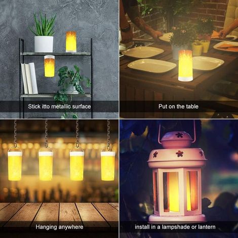 Wiederaufladbare LED-Flammenlampe mit USB-Anschluss – 3 Flammenmodi – Inklusive Fernbedienung – Warme Atmosphäre für Partys und Dekorationen – Ein Euro (1/5)