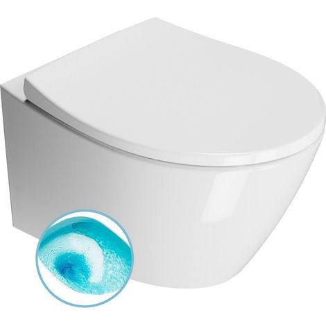 WC suspendu MODO, Swirlflush, 37x52cm, blanc ExtraGlaze (1/4)
