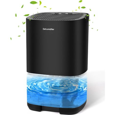 1L Deshumidificateur d Air, Déshumidificateur Electrique Cave Salle de Bain Chambre, Pour Max 30㎡, Deshumidificateurs Anti Moisissures-Déshumidification : 350ml/Jour (1/5)