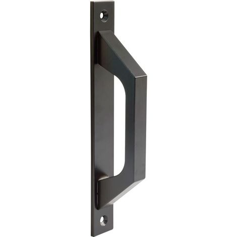 ZVD Noir - Tirette droite en aluminium noir pour portes coulissantes ou battantes - 198 x 25 x 40 mm Tirette droite fonctionn et confortable (1 pièce) (1/4)