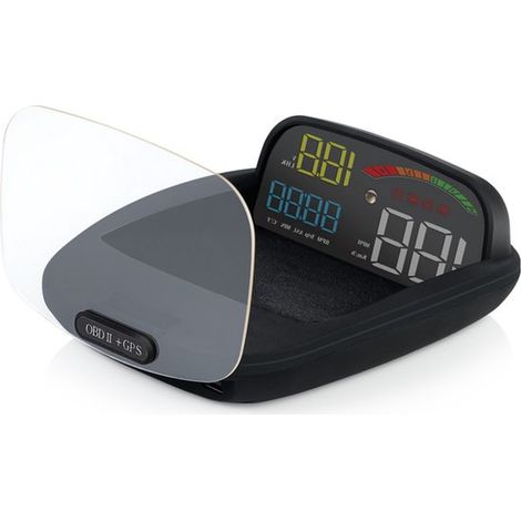 Head-up display per auto, schermo grande in ABS PC, per sistemi duali OBD e GPS (1/5)