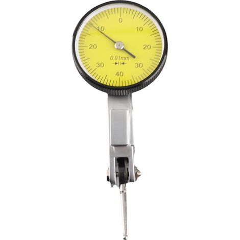 Comparateur à cadran magnétique à queue d'aronde 0-0,8 mm, échelle de mesure 0,01 mm (1/5)