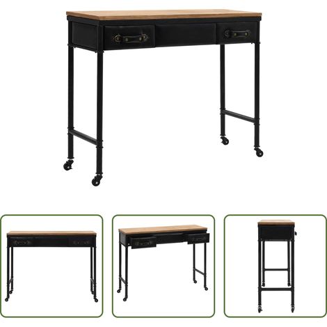 Vintage Stil - Konsolentisch MDF und Tannenholz 100 x 33,5 x 80 cm (1/5)