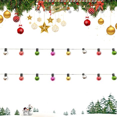 KOMEIL 2pcs Accessoires Maison Poupee Wichtel Lichterkette Miniatur, Lutin Accessoires Noël LED Petite Guirlande D'ampoules, Noël Guirlande Lumineuse Miniature, S'applique Maison Jouet Enfants (1/5)