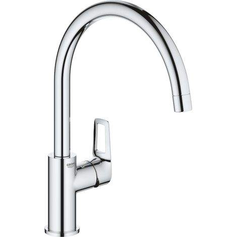 Mitigeur d’évier chrome 360° – Cartouche GROHE SilkMove 28 mm – Montage monotrou – 31232001 (1/6)