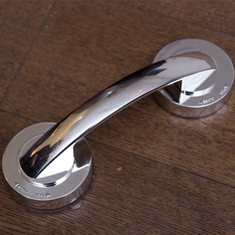 Grandes poignées de porte et de fenêtre en verre, portes coulissantes de salle de bain, armoires, poignées sans trou, poignées de réfrigérateur (argent) (1/5)
