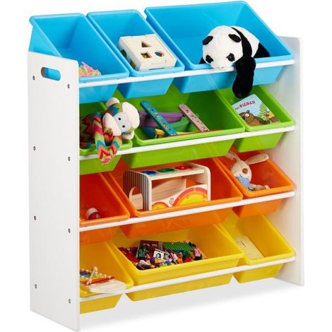 Childrens storage shelf with bins (1/5)