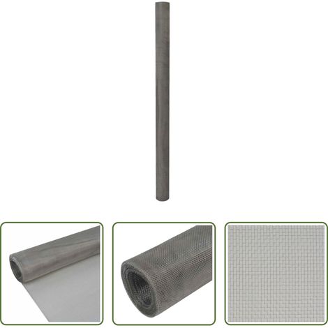 Moustiquaire - Écran en treillis Acier inoxydable 100x1000 cm Argenté (1/5)