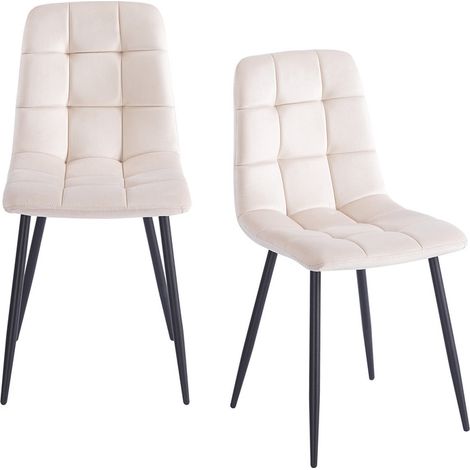Chaises en Bouclé, Mousse Haute Densité, Dossier Ergonomique, 150 kg (1/5)