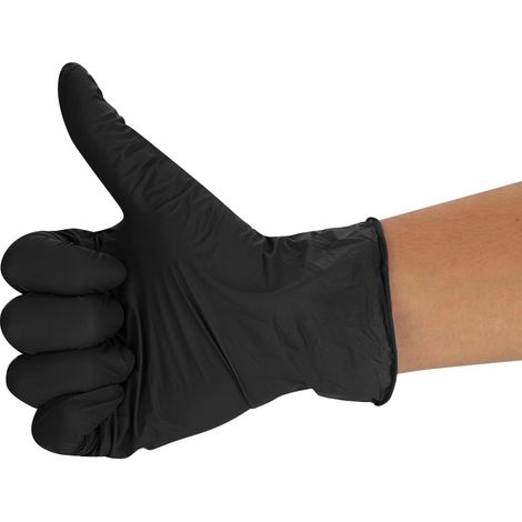 500 gants médicaux jetables sans poudre en latex nitrile pour examens et usage industriel (1/5)