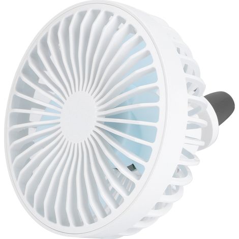 Ventilateur Voiture USB 5V 5W Orientation 360° Sortie d'Air avec LED, Accessoire Auto Réglable (1/5)