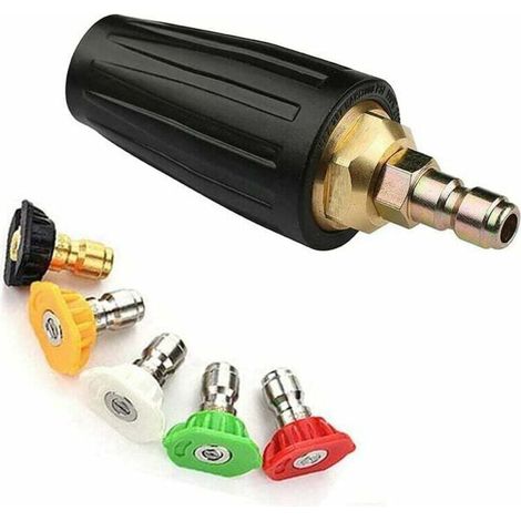 Buse rotative turbo, buse turbo rotative 3000PSI 035 pour nettoyeur haute pression Quick Connect 1/4 " (1/5)