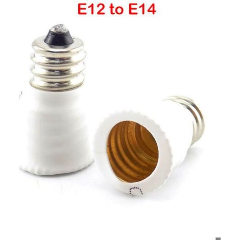Adaptateur De Douille Lampes - E12 Vers E14 - Compatible Ampoules LED - Usage Intérieur - 1 Pièce