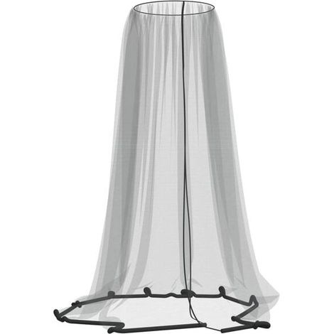 Moustiquaire pare-soleil, maille 220, noire, Φ300x230 cm (1/5)