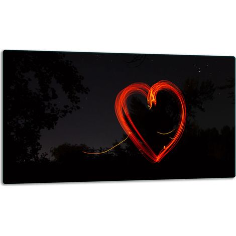 Tagliere della lastra di vetro 52x30 cuore (1/5)