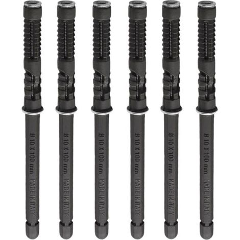 Supports d'étagère-Support d'étagère mural galvanisé (10 x 100 mm) 6pc Acier Galvanisé Marron Clair Pour charges lourdes Montage (1/4)