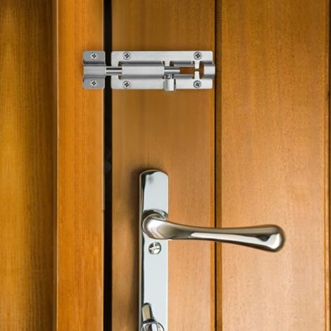 Verrous de porte coulissants en acier inoxydable 304, 100 mm (4 po), avec vis (lot de 2).