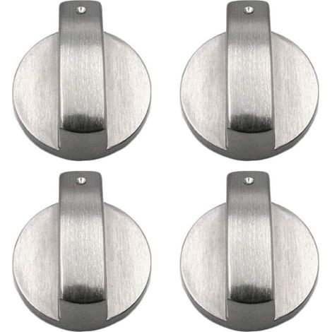 Ulisem Bouton de cuisinière à gaz, Pack de 4 boutons rotatifs, Boutons de cuisinière à gaz en métal, Boutons de commande de cuisinière à gaz, Boutons de four en métal pour cuisinière à gaz Cuisinière (1/5)