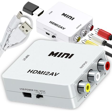 Adaptador de señal RCA CHINCH con convertidor de imagen HDMI a AV 3x (1/5)