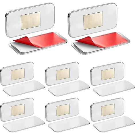 Magnetic Cupboard Door Latch, Magnetic Latch, Stainless Steel Self Adhesive for Cabinet, Drawer, Sliding Door, Bathrooms (1/5)