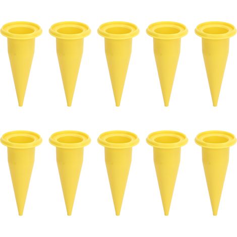 Lot de 50 embouts coniques à mastic en plastique PE, à pointe fine et réutilisables, pour colle à mastic. (1/5)
