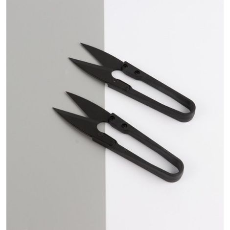 Ciseaux de Couture - 10.5 cm - Métal Noir - Pour Coupe Fil Couture Broderie Pêche Camping - 2 Pièces (1/5)