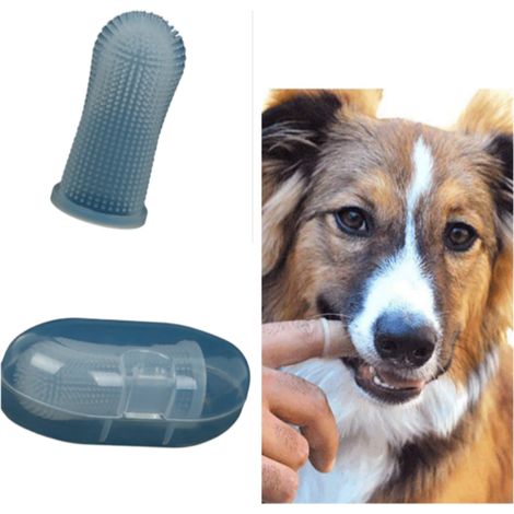 Brosse à dents pour animaux de compagnie, brosse à poils en silicone (1/4)