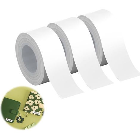 Étiquettes, 3 rouleaux de ruban thermique autocollant 15 mm x 50 mm, compatibles avec l'imprimante d'étiquettes P15, blanches, 150 étiquettes/rouleau (1/4)