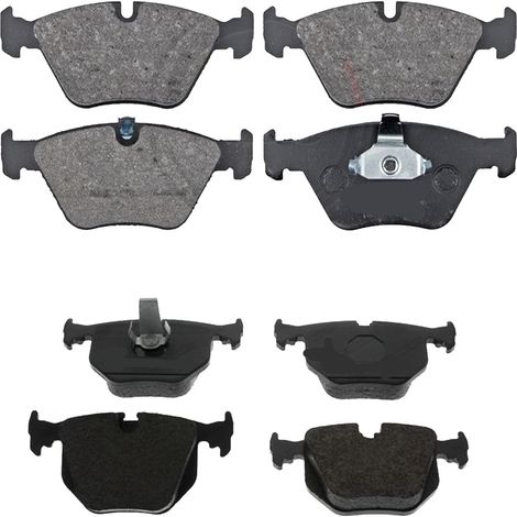 KIT PASTIGLIE FRENO ANTERIORI E POSTERIORI compatibile con BMW X3 (E83) / PASTIGLIE FRENANTI AUTO OEM FDB4752,FDB1483 / SOSTITUZIONE DIRETTA / BASSA POLVERE / SILENZIOSO