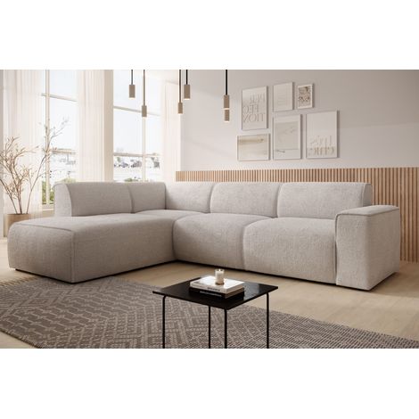AX LIVING Couch Sofa L Form Didim L Bronze – 292 cm stilvoll & bequem L