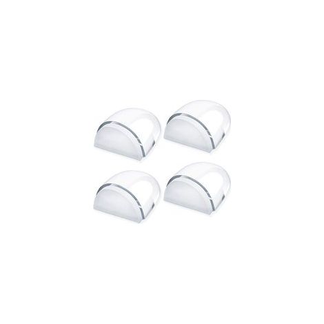 Lot de 4 Butées de Porte Transparentes Adhésives, Protège-Murs et Sol pour Parquet, Arrêt de Porte Silencieux et Invisible (1/4)