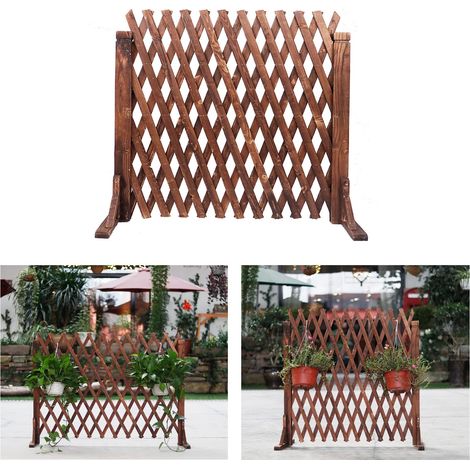 Clôture en Bois Extensible, Barrière en Treillis en Bois Autoportante, Haie Mobile et Pliable, Protection de la Sécurité des Animaux et des Propriétaires de Jardin (1/5)