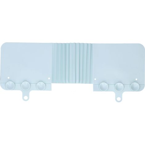Protecteur d'Évier Pliable Anti-Éclaboussures avec Ventouses - Accessoire de Cuisine Bleu Clair