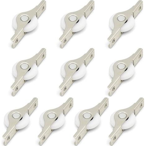 10 mini ruedas de goma blanda con placa metálica y tornillos para muebles